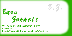 bars zoppelt business card